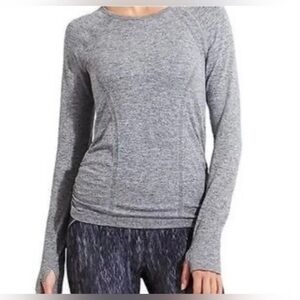 Lululemon Athletica Heathered Gray Long Sleeve Top